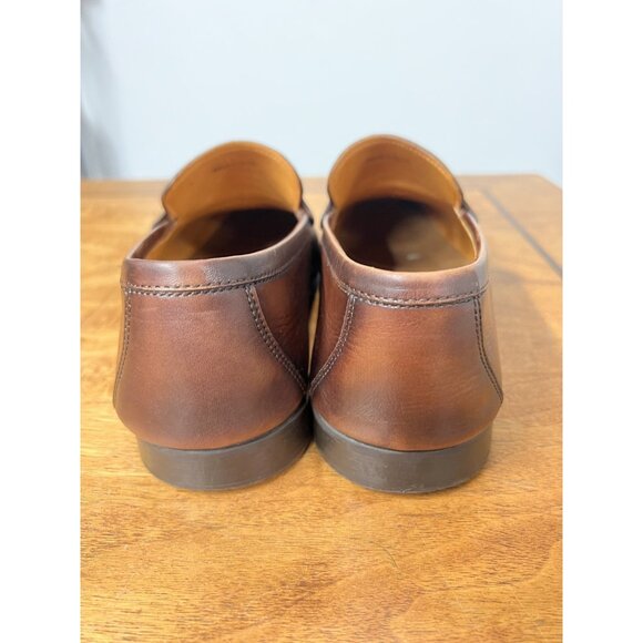 Magnanni Men’s 8.5 M Brown Distressed Penny Loafers Ramiro II 18041 Money Preppy - Picture 7 of 11